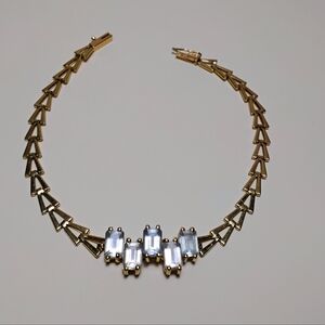 Aquamarine 14K Bracelet Art Deco Style